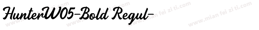 HunterW05-Bold Regul字体转换